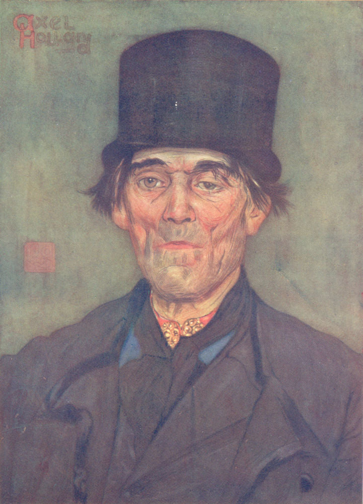 NETHERLANDS. Zeeland. An old man of Axel 1904 antique print picture